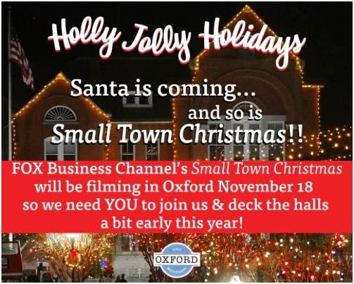 small town christmas" Featuring holiday events in Oxford