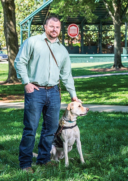 what side should a service dog walk on