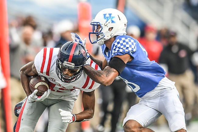 Ole Miss' Olenek mastering the art of getting plunked