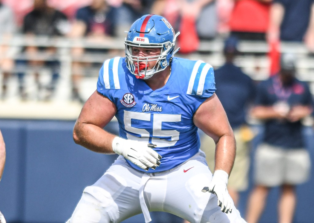 Ole Miss offensive lineman Ben Brown suffers season-ending injury - The ...