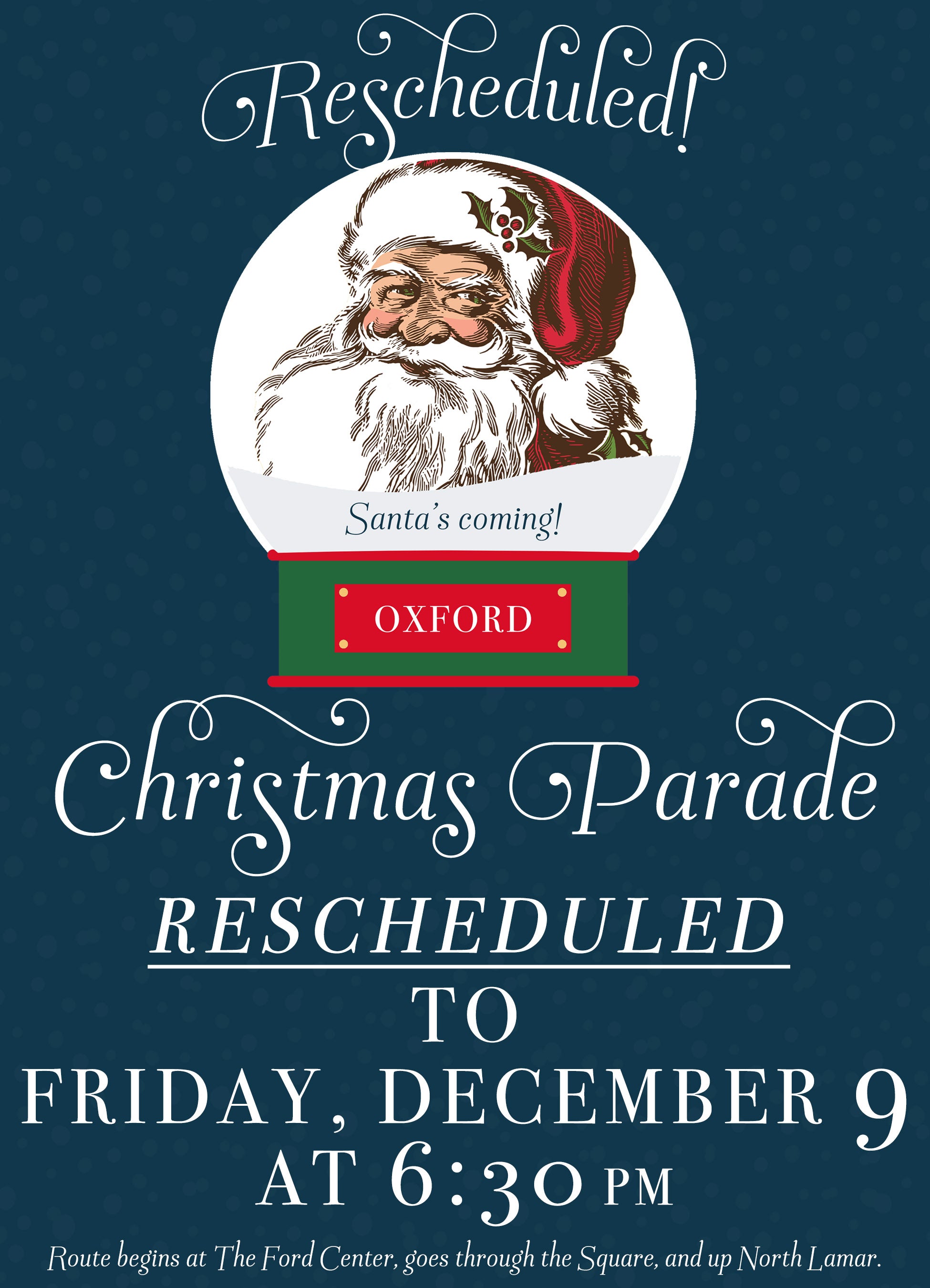 Christmas Parade rescheduled to Friday The Oxford Eagle The Oxford