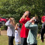On Saturday, a significant crowd gathered in Oxford at the Oxford-Lafayette Public Library to witness the annular solar eclipse