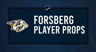 Filip Forsberg Player Prop Bets for the Predators vs. Red Wings Game - October 12