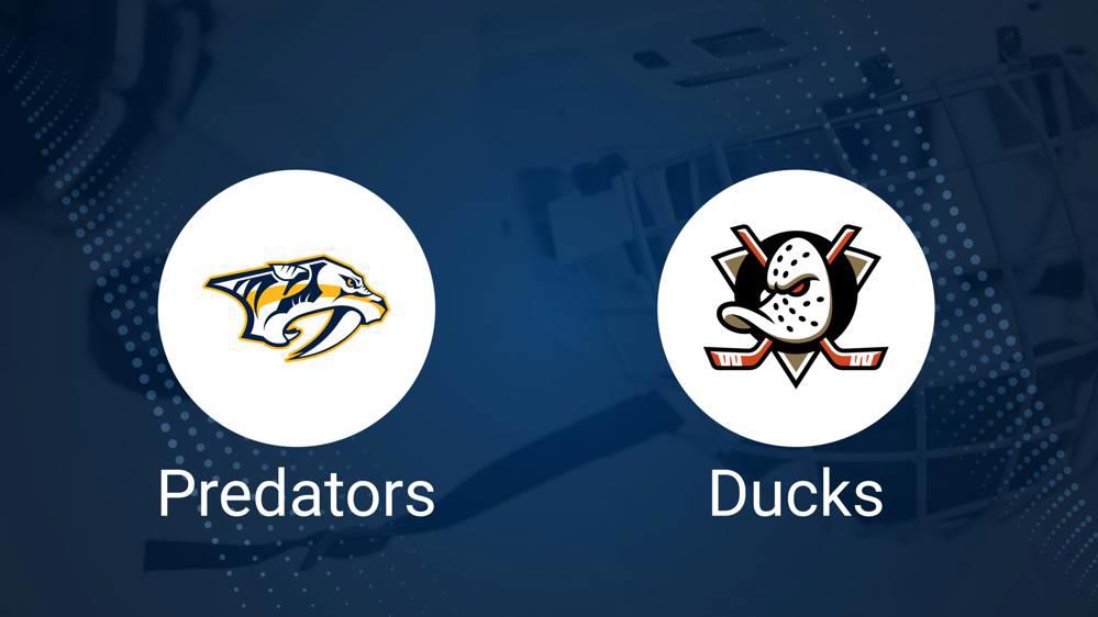 Where to Watch Nashville Predators vs. Anaheim Ducks on TV or Streaming Live - January 25