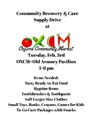 Lafayette County Groups Launch Community Recovery and Care Supply Drive at OXCM
